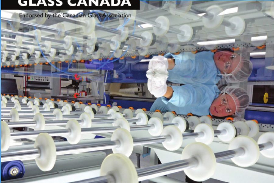 Glass Canada February 2014 featuring AGNORA's lamination line on the cover.
