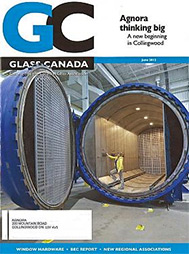 Glass Canada Magazine Cover for June 2012, featuring AGNORA's Autoclave