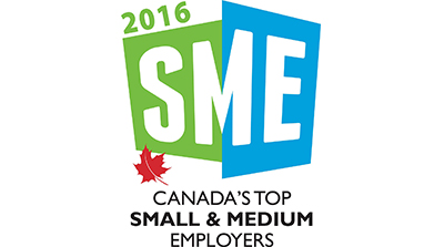 Logo of Top 100 Small and Medium Employer. AGNORA ranks in Canada's Top 100 Small and Medium Employers award.