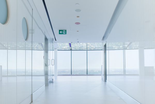 CN Tower Hallway: AGNORA has fabricated the interior walls, over 150, digitally printed, 6 ml, monolithic panels. 