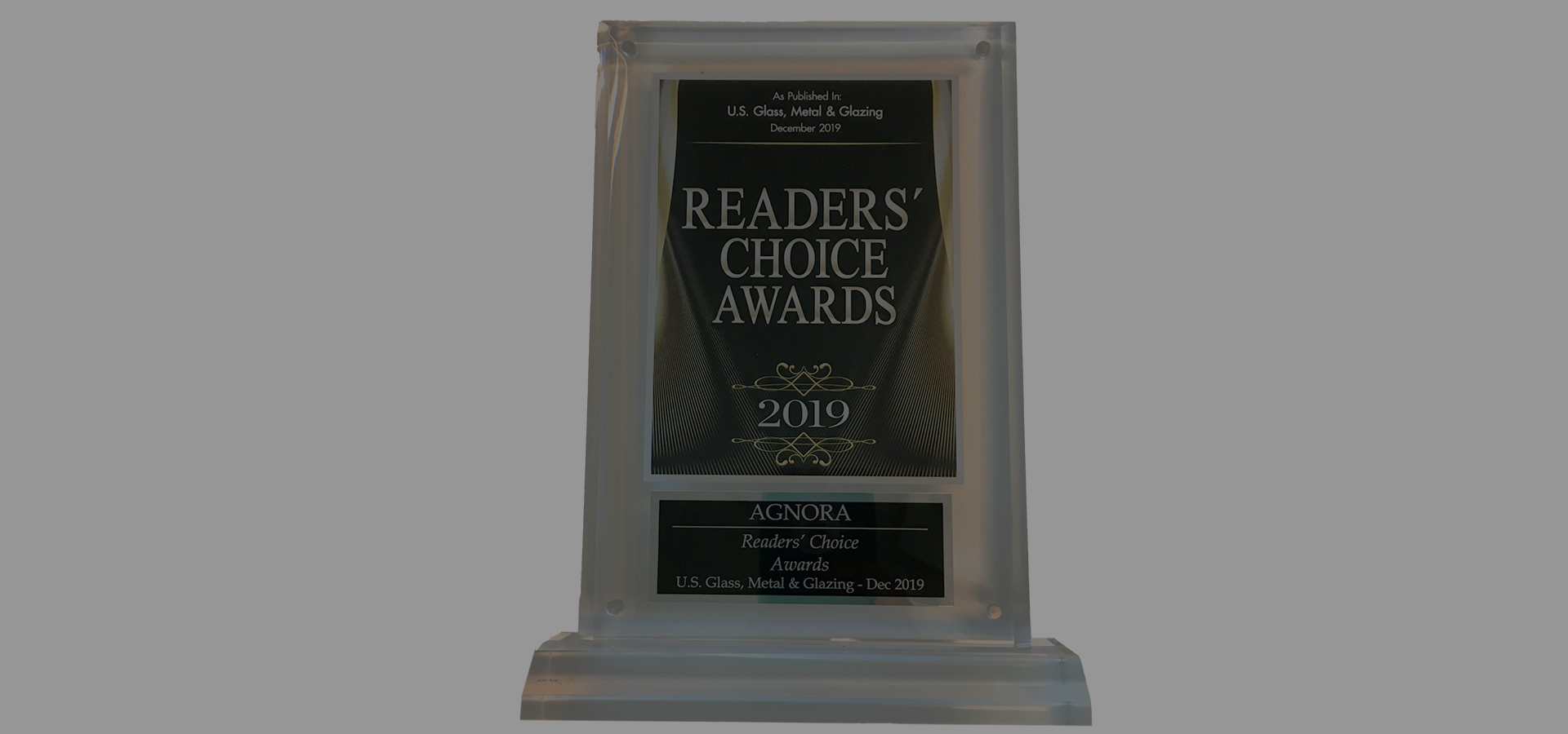 The 2019 – US Glass Readers Choice Award!