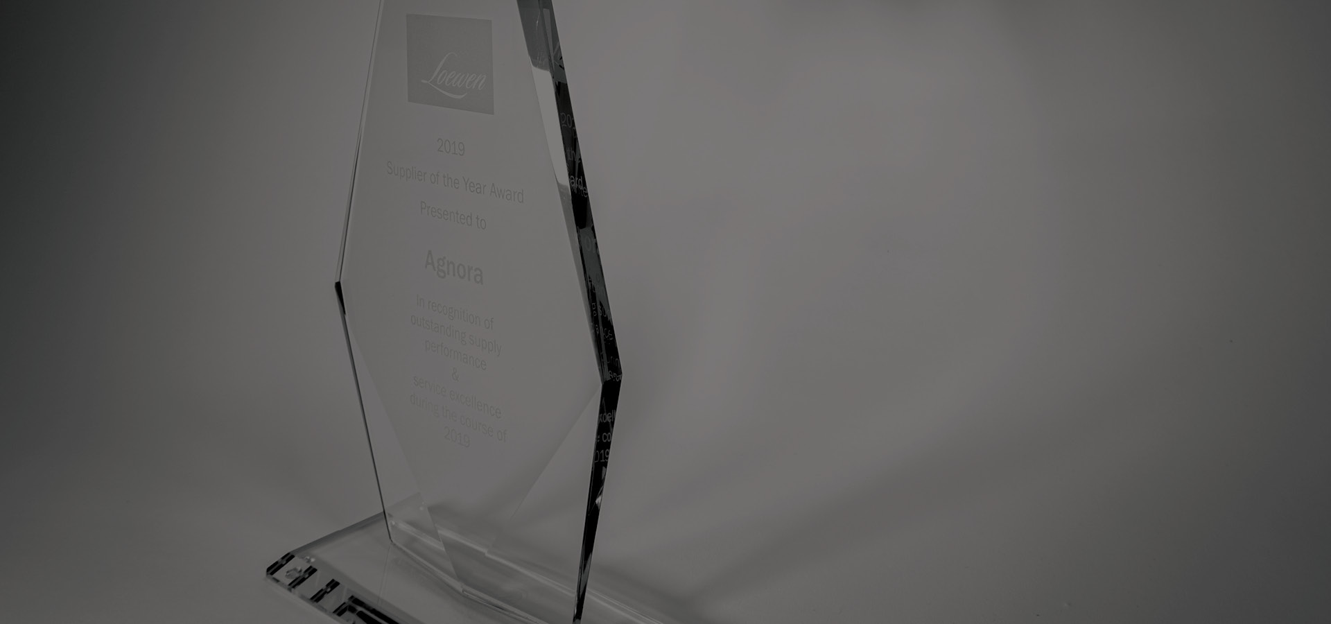 Loewen Windows Awards AGNORA Supplier of the YEAR